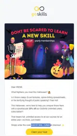GoSkills coupon verification screenshot