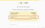 GoSkills coupon verification screenshot