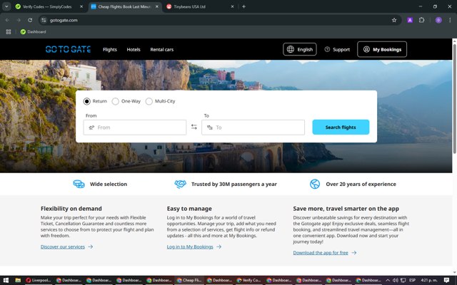 GotoGate checkout page showing GotoGate promo code box | Screenshot taken by SimplyCodes community member on Mar 11, 2025