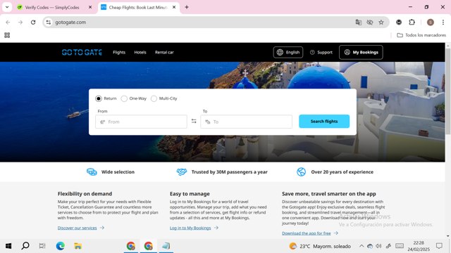 GotoGate checkout page showing GotoGate promo code box | Screenshot taken by SimplyCodes community member on Feb 25, 2025