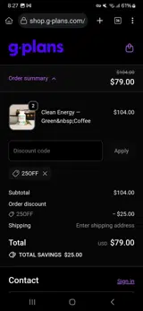 25OFF coupon verification screenshot