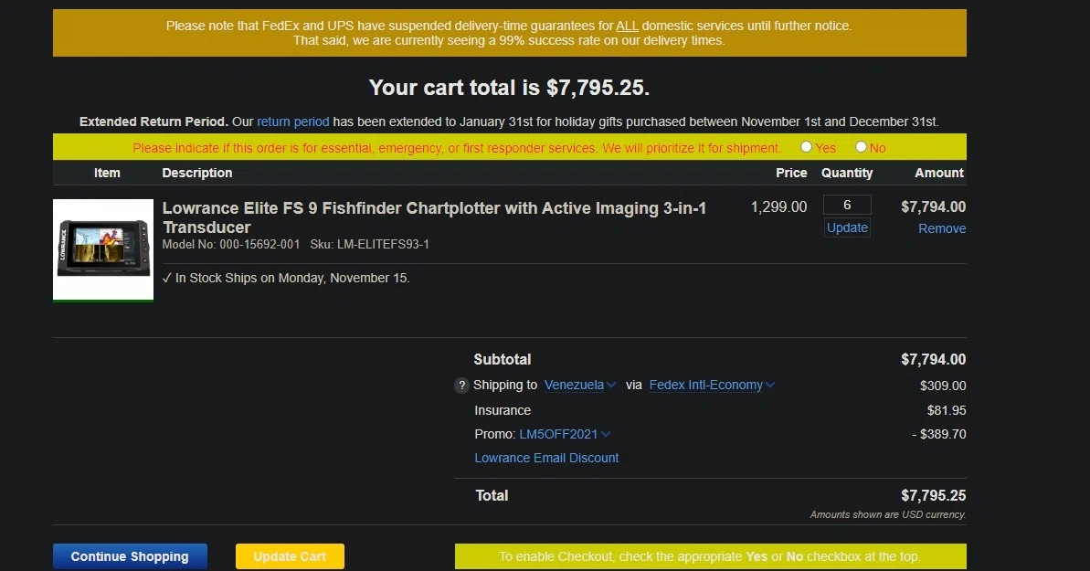GPS City checkout page showing GPS City promo code box | Screenshot taken by SimplyCodes community member on Nov 13, 2021
