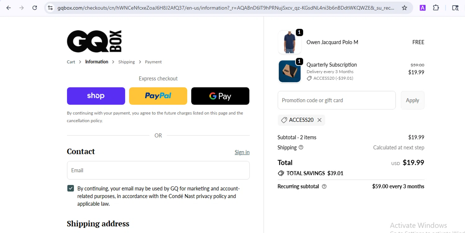 gq tobaccos coupon code GQ Box Promo Codes