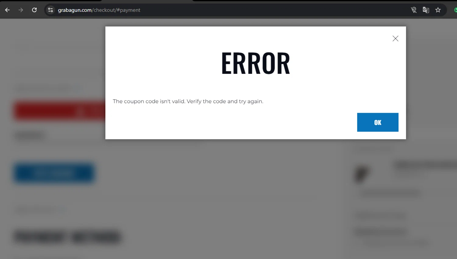 Grab A Gun discount code screenshot showing code GAGSHIPOFF22 applied at Grab A Gun checkout page. Uploaded by SimplyCodes community member RoyalSpotter5217 on Jan 3, 2025