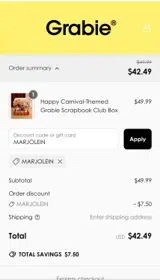 MARJOLEIN coupon verification screenshot