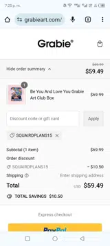 Squairdplans15 coupon verification screenshot
