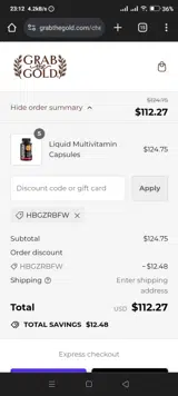 HBGZRBFW coupon verification screenshot