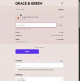 Grace & Green coupon verification screenshot
