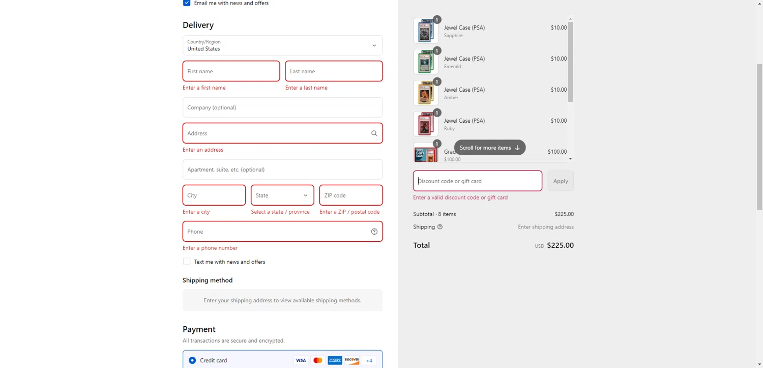 GradedGuard discount code screenshot showing code DICKANDJANES applied at GradedGuard checkout page. Uploaded by SimplyCodes community member NobleMaestro6498 on Sep 8, 2025