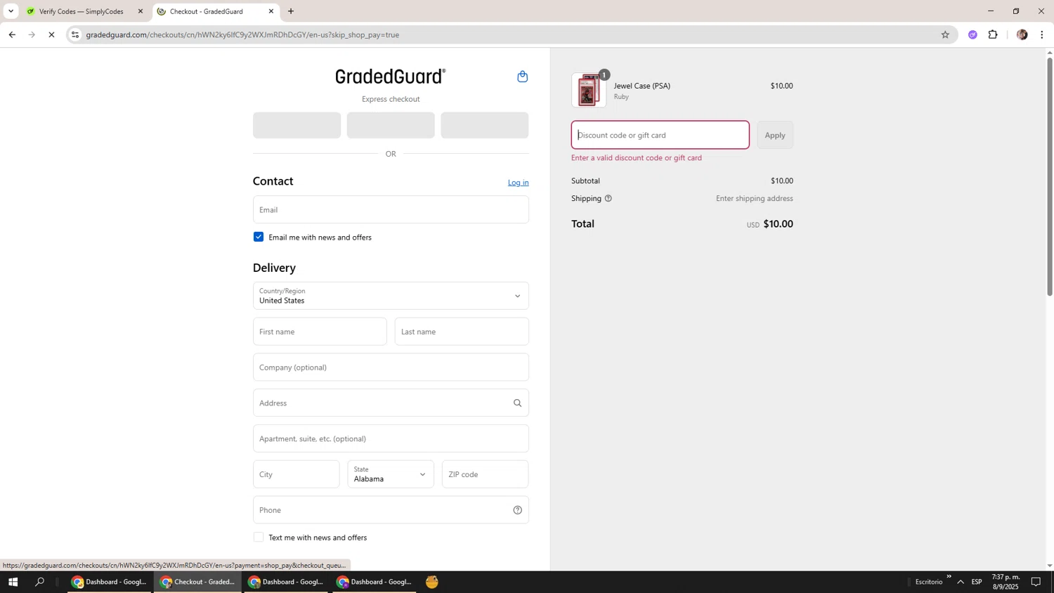 GradedGuard discount code screenshot showing code CHRISPYTCG applied at GradedGuard checkout page. Uploaded by SimplyCodes community member Levi_Ackerman on Sep 8, 2025