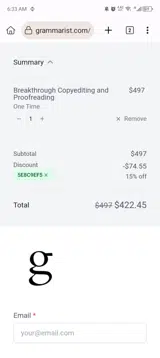 5E8C9EF5 coupon verification screenshot