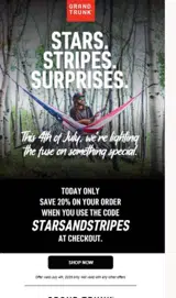 STARSANDSTRIPES coupon verification screenshot