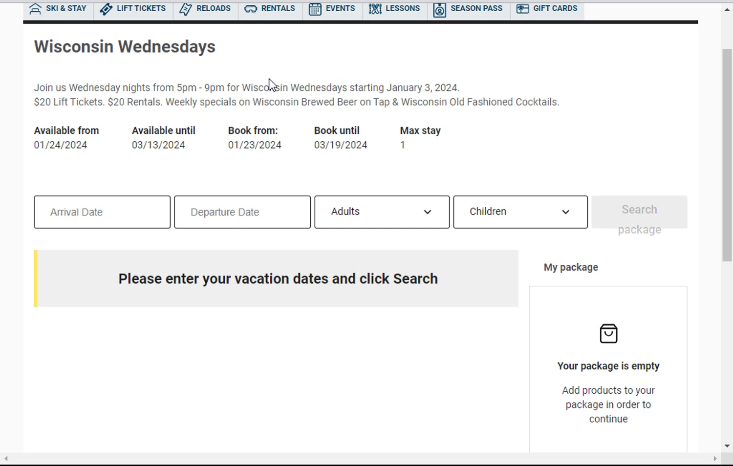 Granite Peak Ski Resort checkout page showing Granite Peak Ski Resort promo code box | Screenshot taken by SimplyCodes community member on Jun 2, 2024