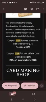 Graphic 45 coupon verification screenshot
