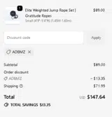 ADBMZ coupon verification screenshot