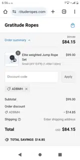 ADBMH coupon verification screenshot