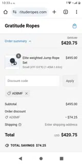 ADBMF coupon verification screenshot