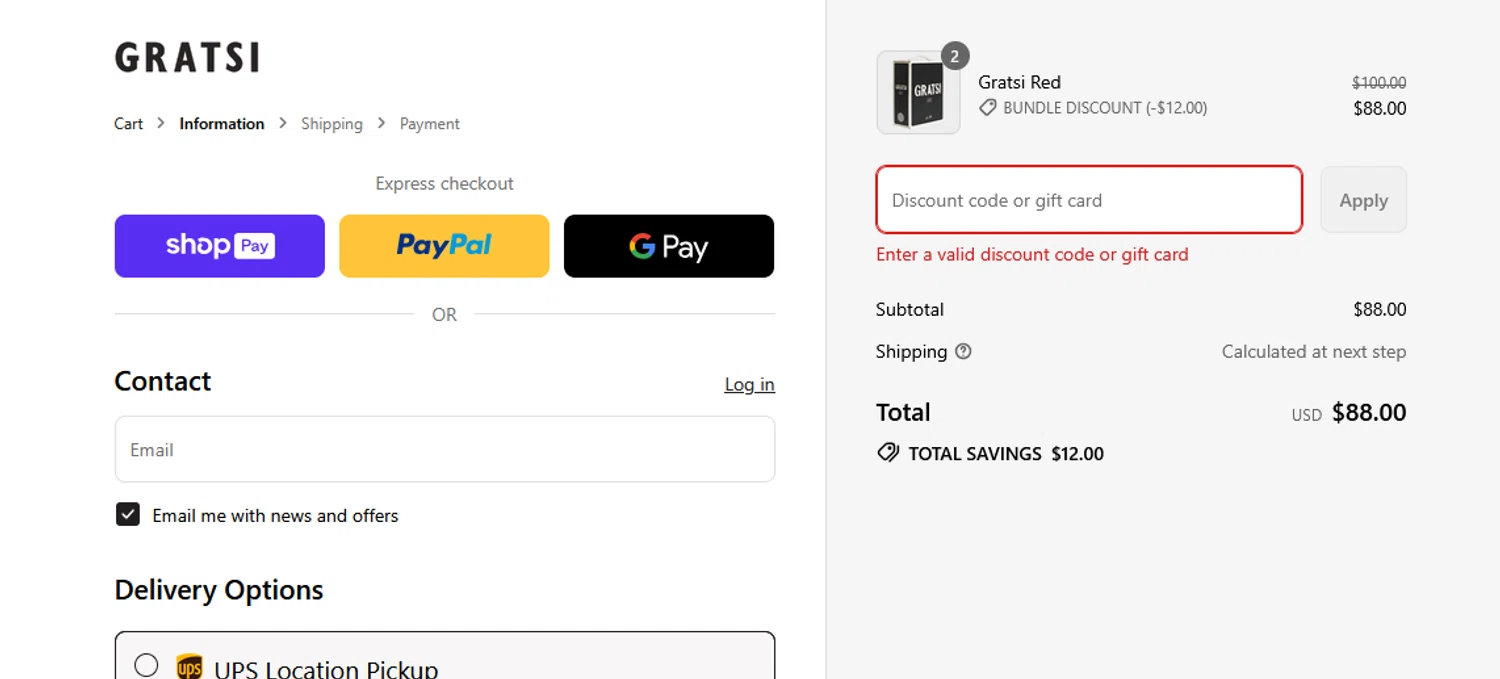 Gratsi discount code screenshot showing code Bundle&Saveupto22% applied at Gratsi checkout page. Uploaded by SimplyCodes community member CRYSTALSUICINE on Jul 17, 2025