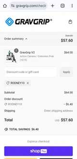 RODNEY10 coupon verification screenshot