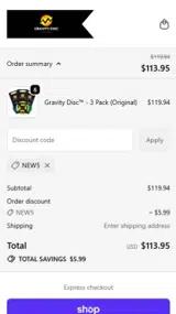 NEW5 coupon verification screenshot
