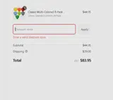 JULY4 coupon verification screenshot