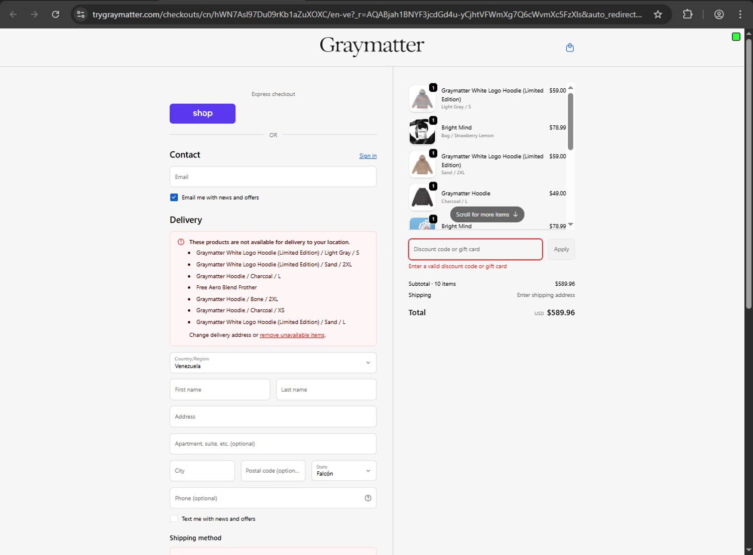 Graymatter Labs promo code screenshot showing code holiday25 applied at Graymatter Labs checkout page. Uploaded by SimplyCodes community member zzzzzzza on Jan 3, 2026