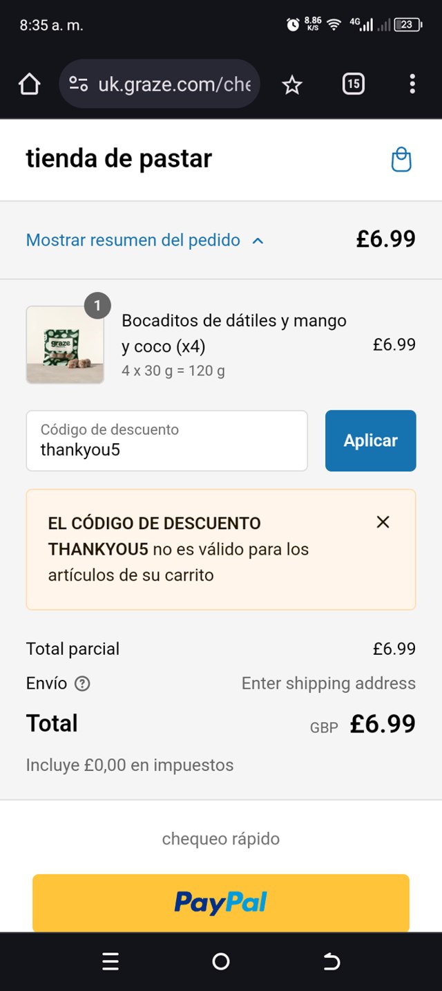 Graze checkout page showing Graze discount code box | Screenshot taken by SimplyCodes community member on Jul 6, 2024