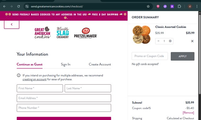 Great American Cookies Promo Codes - 10% Off Jun 2025
