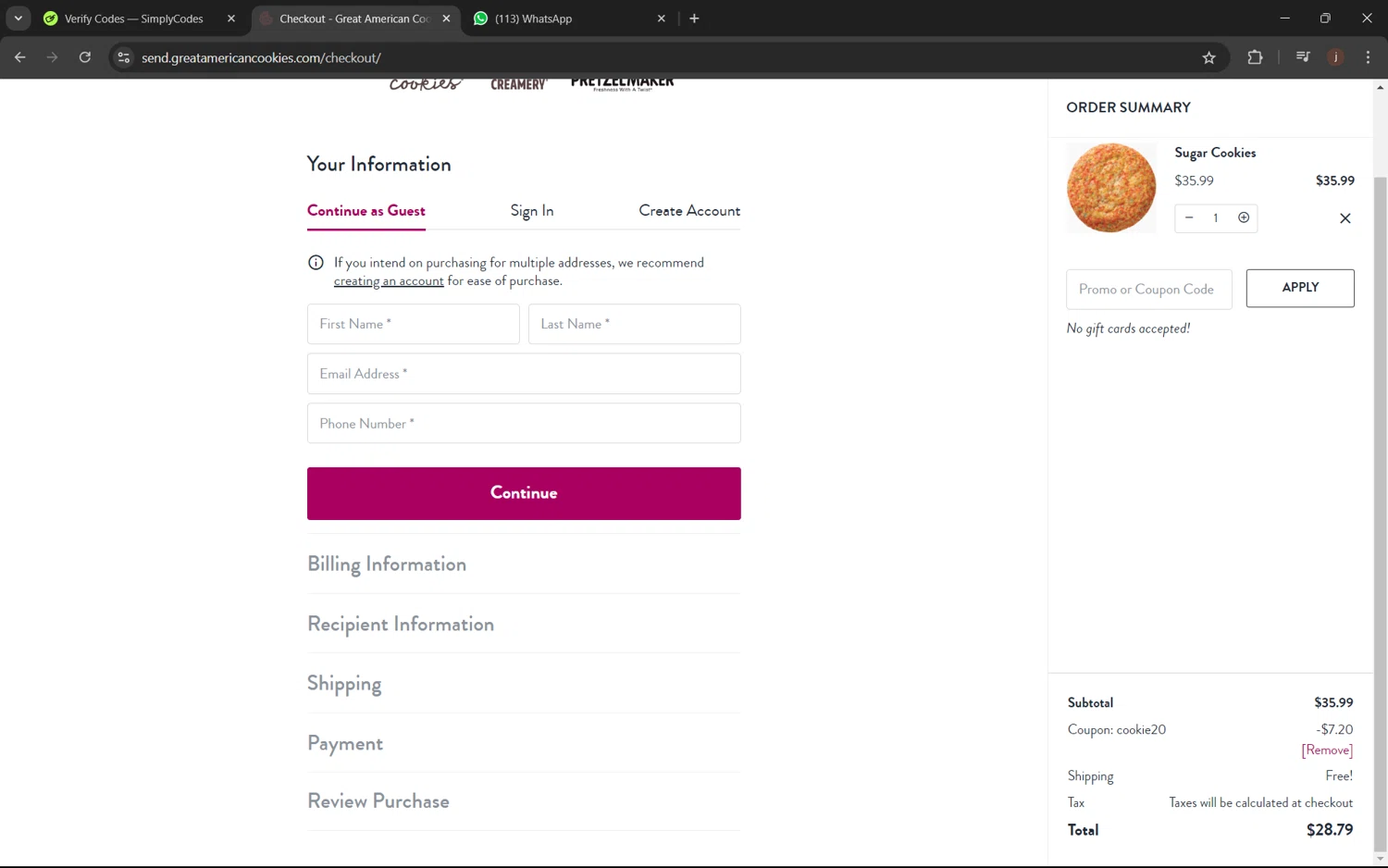 Great American Cookie Company Coupon Code 2024