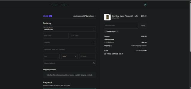 The Great Egress Co. checkout page showing The Great Egress Co. promo code box | Screenshot taken by SimplyCodes community member on Aug 25, 2025