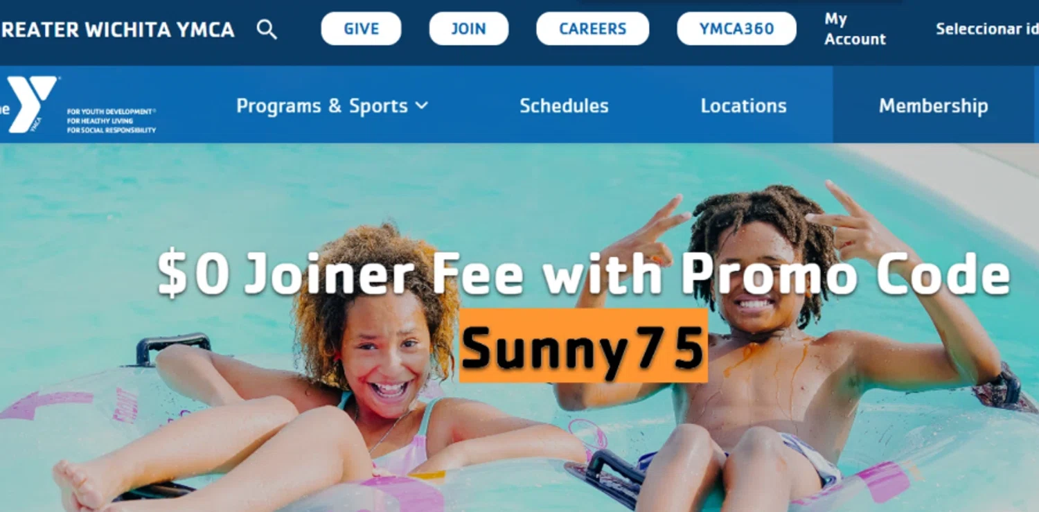 Greater Wichita YMCA checkout page showing Greater Wichita YMCA promo code box | Screenshot taken by SimplyCodes community member on Aug 7, 2025