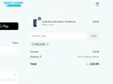 WELCOME coupon verification screenshot