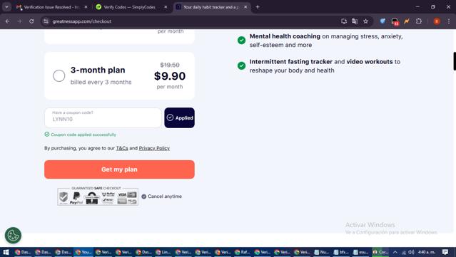 Greatness checkout page showing Greatness coupon code box | Screenshot taken by SimplyCodes community member on Jun 28, 2025