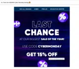 CYBERMONDAY coupon verification screenshot