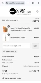 LUUELLAHH coupon verification screenshot