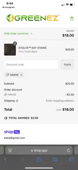 HAN10 coupon verification screenshot