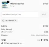 GET35NOW coupon verification screenshot