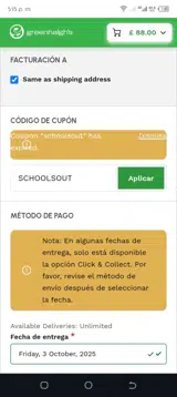 SCHOOLSOUT coupon verification screenshot