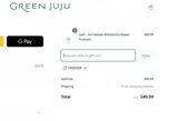 Green Juju coupon verification screenshot