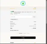 The Green Leaf Cannabis coupon verification screenshot