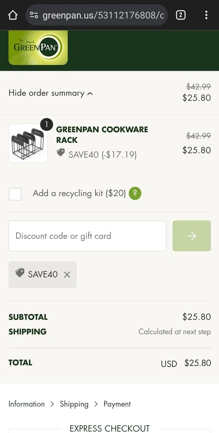 Green Pan Promo Codes 40 Off January 2024