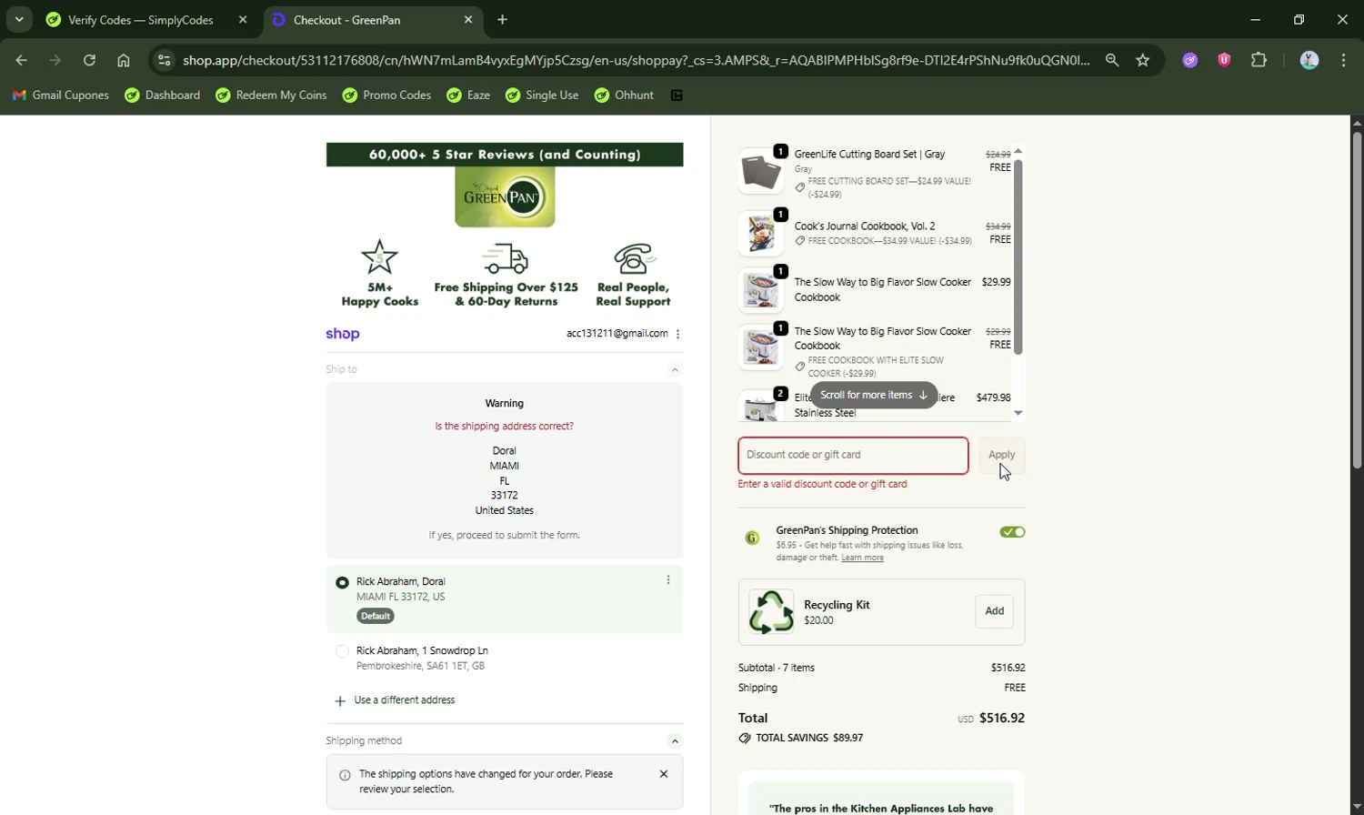Green Pan promo code screenshot showing code COLOR30 applied at Green Pan checkout page. Uploaded by SimplyCodes community member LHaunter2 on Jan 19, 2026