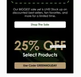 greenholiday coupon verification screenshot