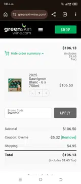 loveme coupon verification screenshot