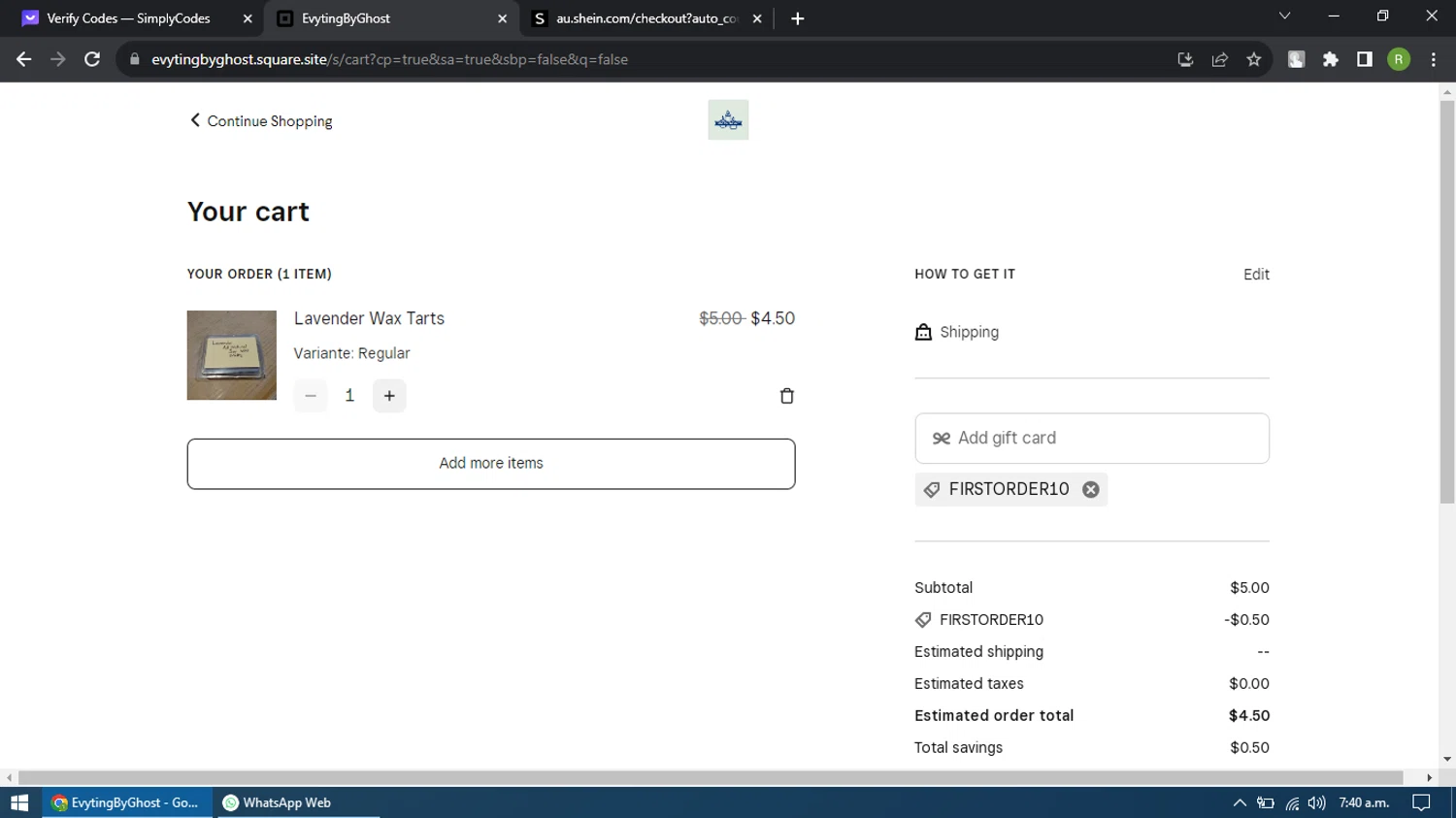 Green Space checkout page showing Green Space promo code box | Screenshot taken by SimplyCodes community member on Nov 26, 2023