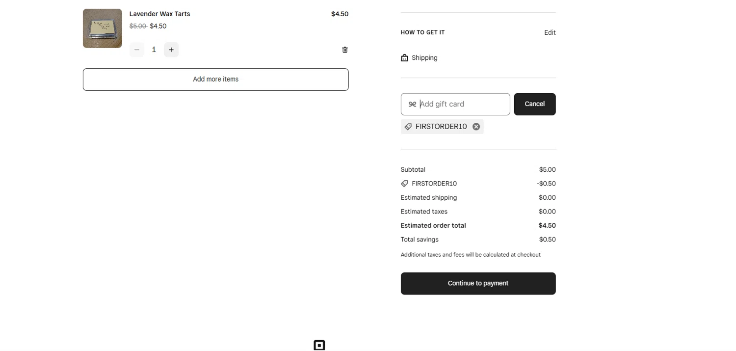 Green Space promo code screenshot showing code FIRSTORDER10 applied at Green Space checkout page. Uploaded by SimplyCodes community member fhddfhfdhwert on Apr 27, 2025