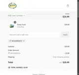 NOVGREEN10 coupon verification screenshot