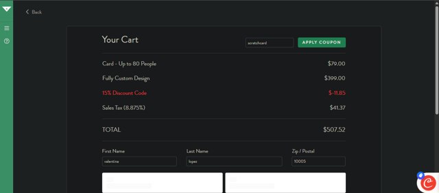 GreenVelope checkout page showing GreenVelope coupon code box | Screenshot taken by SimplyCodes community member on Aug 2, 2025