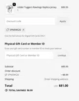 SPNEWS26 coupon verification screenshot