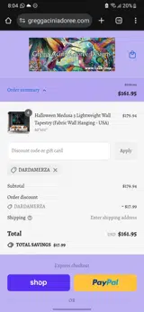 DARDAMERZA coupon verification screenshot